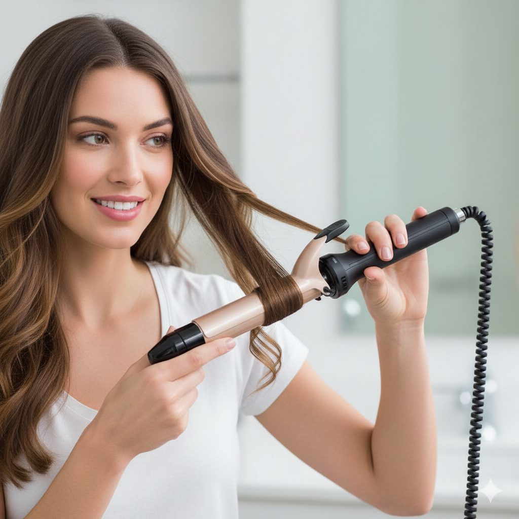 Automatic Curling Wand with Dual Rotation and Ceramic Technology