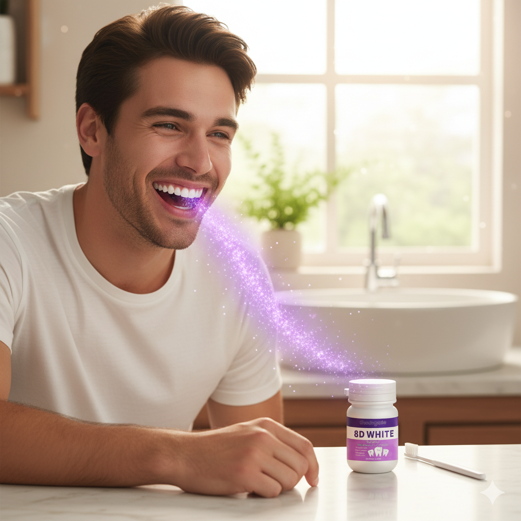8D White: Purple Colour-Correcting Tooth Powder