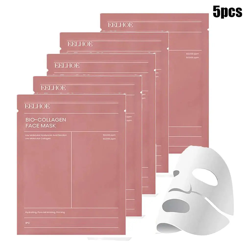 Bio-Collagen & Low-Molecular Hyaluronic Acid Facial Mask (Pack of 5)