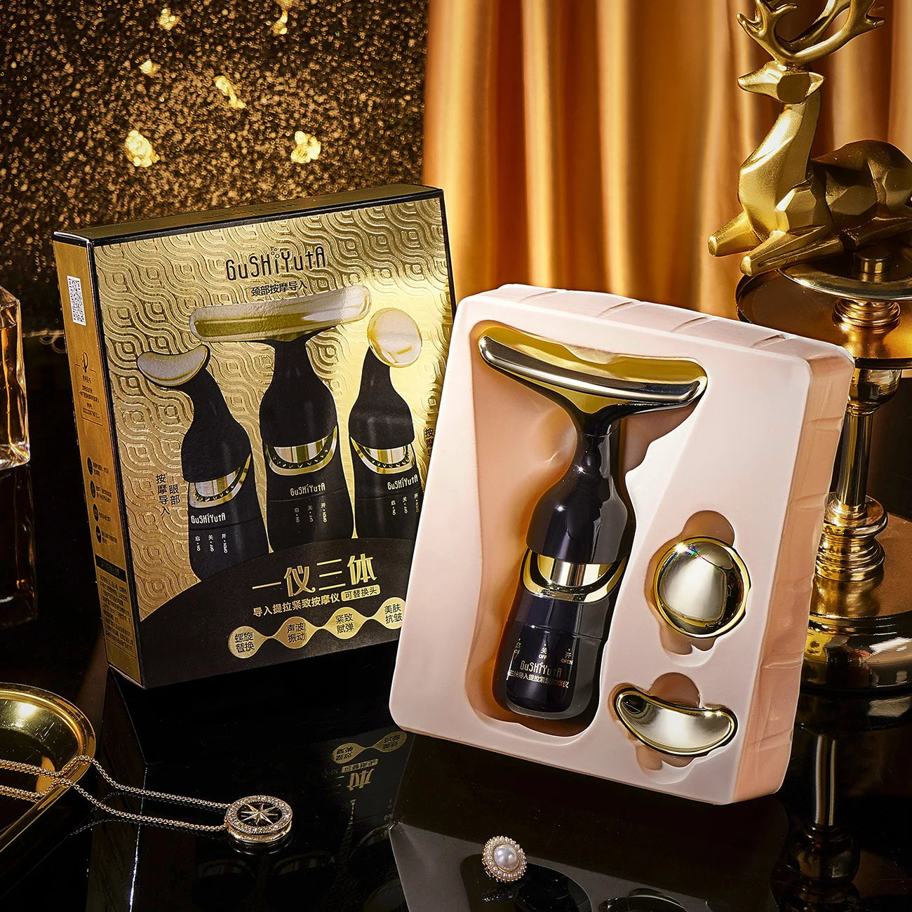 3-in-1 Lifting & Contour Kit (GuShiYuTa): Face, Eyes & Neck